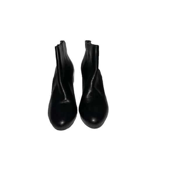 Antonio Melani 9M Black Leather 3" Heel Boots Zipper looks new - Picture 2 of 6